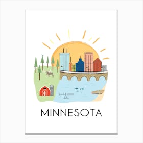 Minnesota Land of 10,000 Lakes Canvas Print