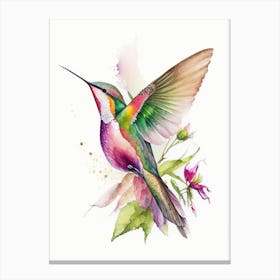 Buff Bellied Hummingbird Cute Neon 3 Canvas Print