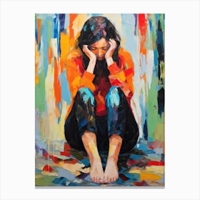 'Painting Sadness' Canvas Print