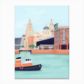 Liverpool Liver Building Albert Dock Canvas Print