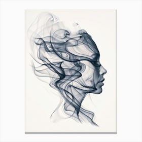 Smoke Portrait Of A Woman 1 Canvas Print