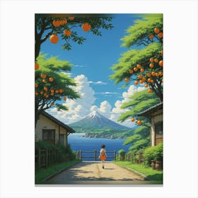 Oranges On The Road Canvas Print