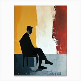Man In A Chair, Minimalism Canvas Print