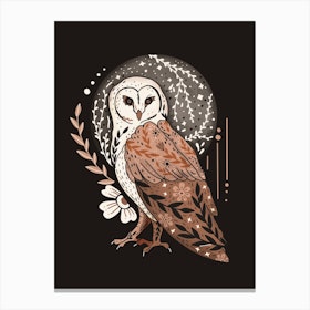 Night Owl Moon Canvas Print