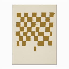 Checkers Beige Canvas Print