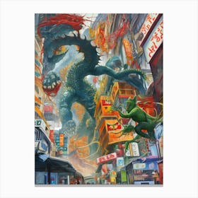 Godzilla In The City 1 Canvas Print