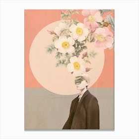 'The Man With Flowers' Canvas Print