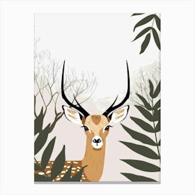 Deer In The Forest 15 Canvas Print