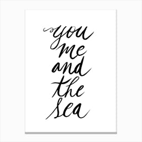 You And Sea Canvas Print