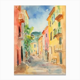 Pescara, Italy Watercolour Streets 2 Canvas Print