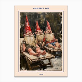Gnomes On Vacation 2 Poster Canvas Print