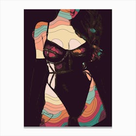 Abstract Geometric Sexy Woman 52 1 Canvas Print