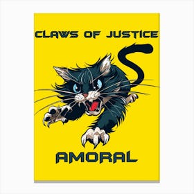 Claw Of Justice Cats Anime Canvas Print