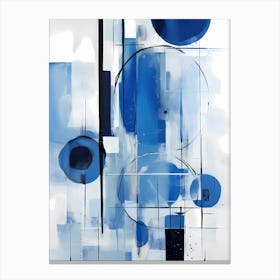 blue abstract painting Canvas Print