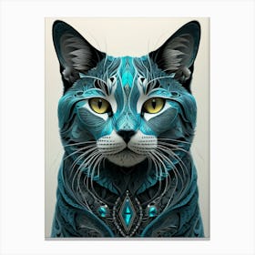 Blue Cat Canvas Print