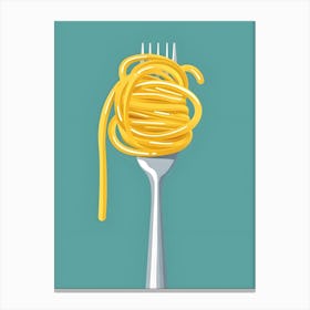 Fork With Spaghetti Canvas Print