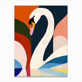 Colourful Swan 3 Canvas Print