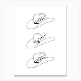 Cowboy Hats Canvas Print