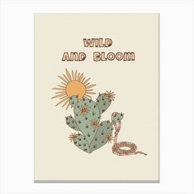 Cactus & Sun - Wild & Bloom Canvas Print