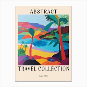 Abstract Travel Collection Poster Cape Verde 3 Canvas Print