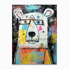 Bear 6 Basquiat style Canvas Print