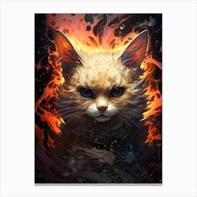 Fire Cat Canvas Print