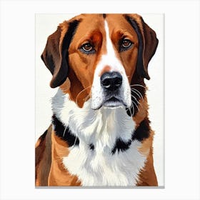 American Foxhound 3 Watercolour dog Canvas Print