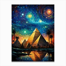 Egypt's Pyramids on the Horizon Canvas Print