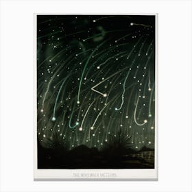 The November Meteors Vintage Astrology Canvas Print
