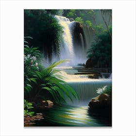 The Meeting Of The Waters, Brazil Peaceful Oil Art  (2) Canvas Print