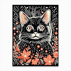 Galactic Furflare, Psychedelic Cats series Canvas Print