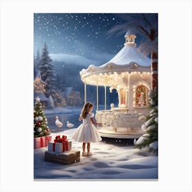 Christmas Carousel Canvas Print