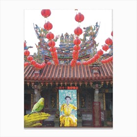 Chinese Temple for the vintage girl Canvas Print