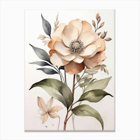 Watercolor Flower Painting Canvas Print