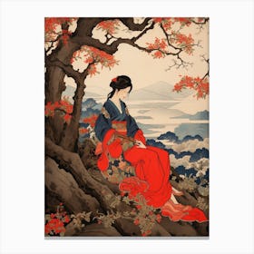 Osorezan Japan Vintage Travel Art 1 Canvas Print