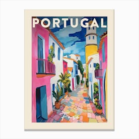 Faro Portugal 3 Fauvist Painting  Travel Poster Canvas Print