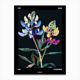 No Rain No Flowers Poster Bluebonnet 5 Canvas Print