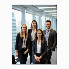 Corporate Portrait Photography Session Capturing A Confident Modern Ceo And Team Smiling Engaged (6) Canvas Print