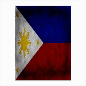 Philippines Flag Texture Canvas Print