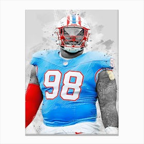 Jeffery Simmons Tennessee Titans Canvas Print