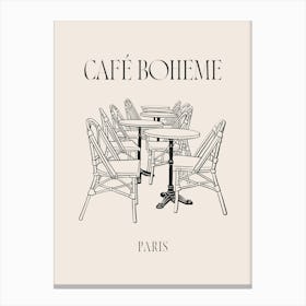 Cafe Boheme - Cream Canvas Print