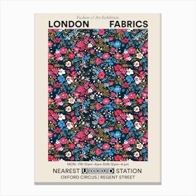 Poster Blossom Bounty London Fabrics Floral Pattern 2 Canvas Print