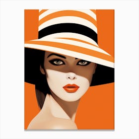 Woman In A Hat 39 Canvas Print