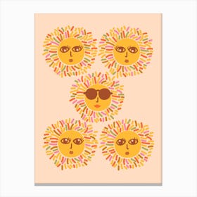 Sunshine Party Peachy Boho Canvas Print