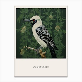 Ohara Koson Inspired Bird Painting Woodpecker 4 Poster Canvas Print