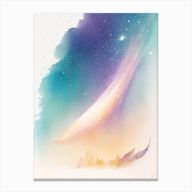 Comet Gouache Space Canvas Print