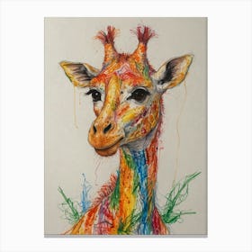 Rainbow Giraffe Canvas Print