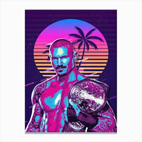 Randy Orton Raw 80s Retro Canvas Print