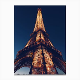 Eiffel Tower At Night Canvas Print