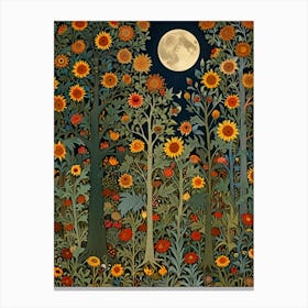 William Morris Sunflowers In The Forest Canvas Print